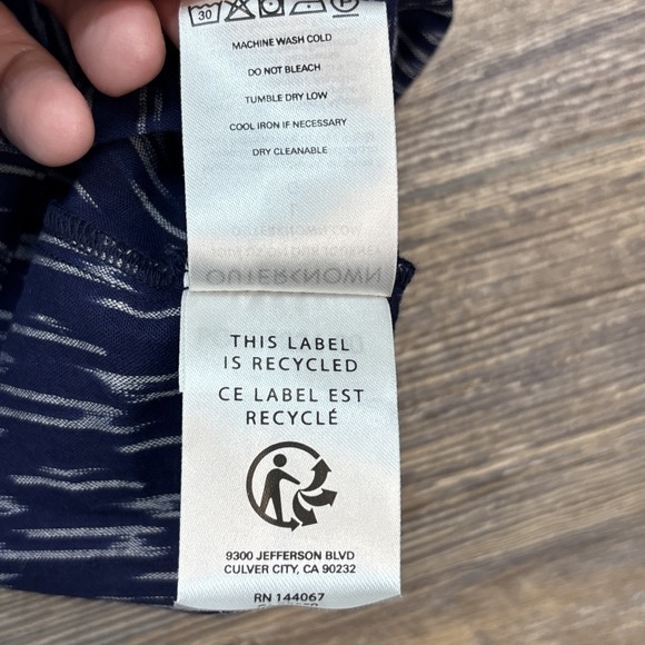 Outerknown X Pieces&Co Women's L Tides Tank Top Blue Rai Organic Cotton NEW - Picture 8 of 15